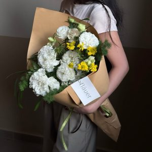 Bó Hoa Cẩm Chướng Trắng