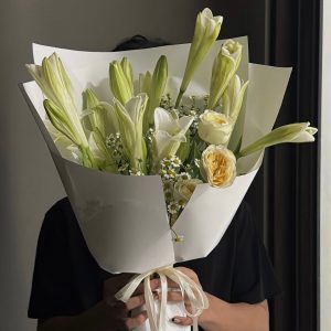 Bó Hoa Ly Tone Xanh Lá